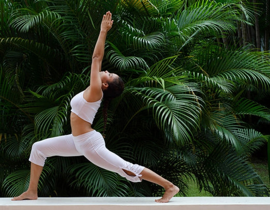 Hatha yoga couché de soleil